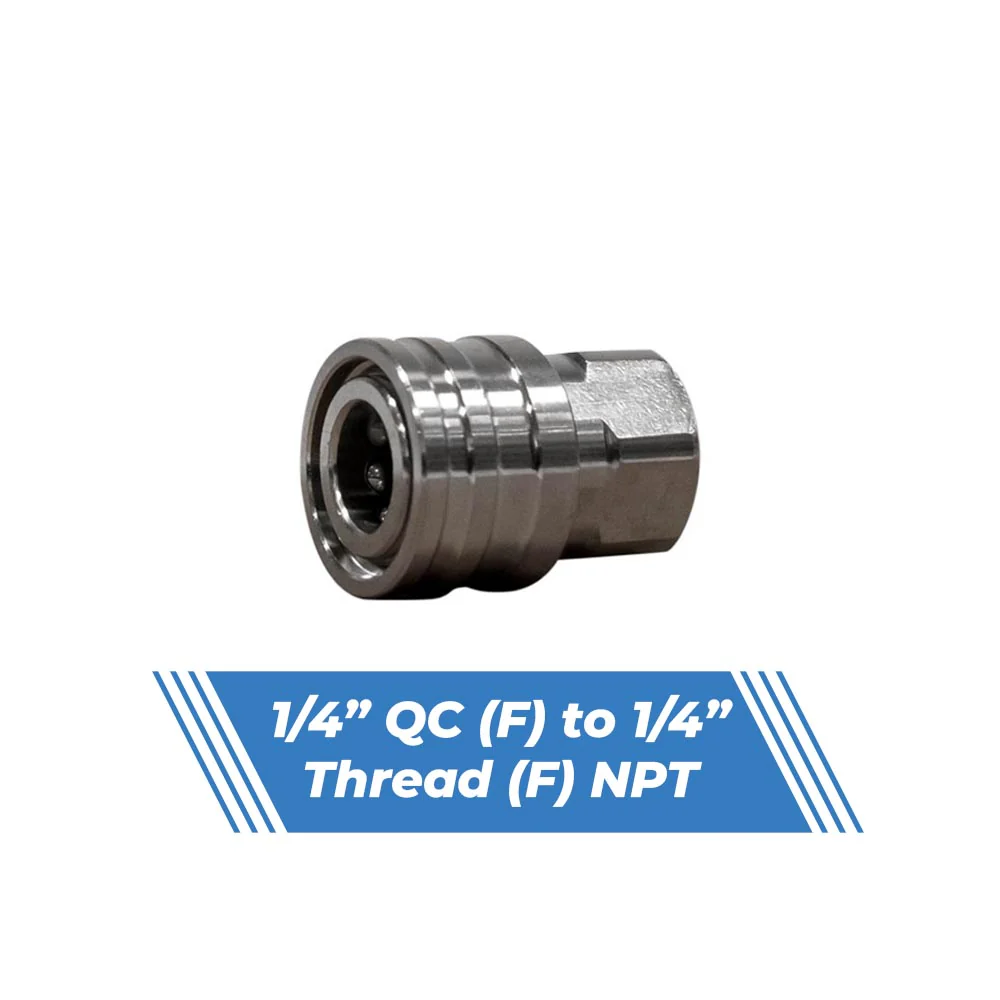 Aquatouch Pressure Washer Adaptors | 1/4” QC (F) to 1/4” Thread (F)
