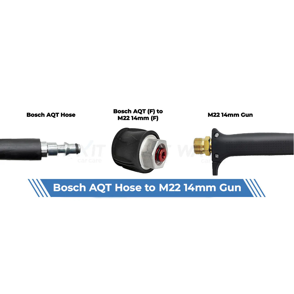 Aquatouch Pressure Washer Adaptors | Bosch AQT (F) to M22 14mm (F) - Image 3
