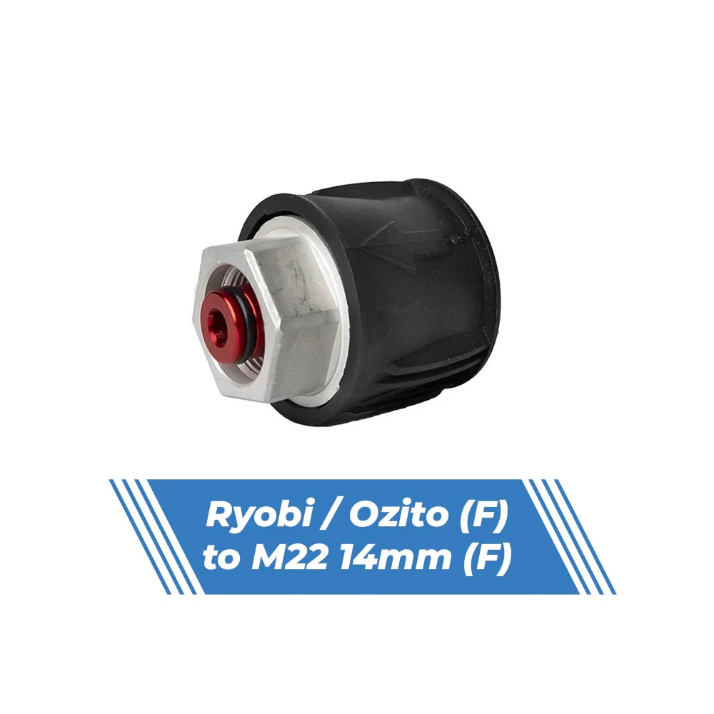 Aquatouch Pressure Washer Adaptors | Ryobi / Ozito (F) to M22 14mm (F)