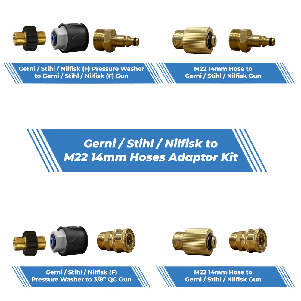 Waxit Pressure Washer Hose Fitting Kit | Gerni / Stihl / Nilfisk