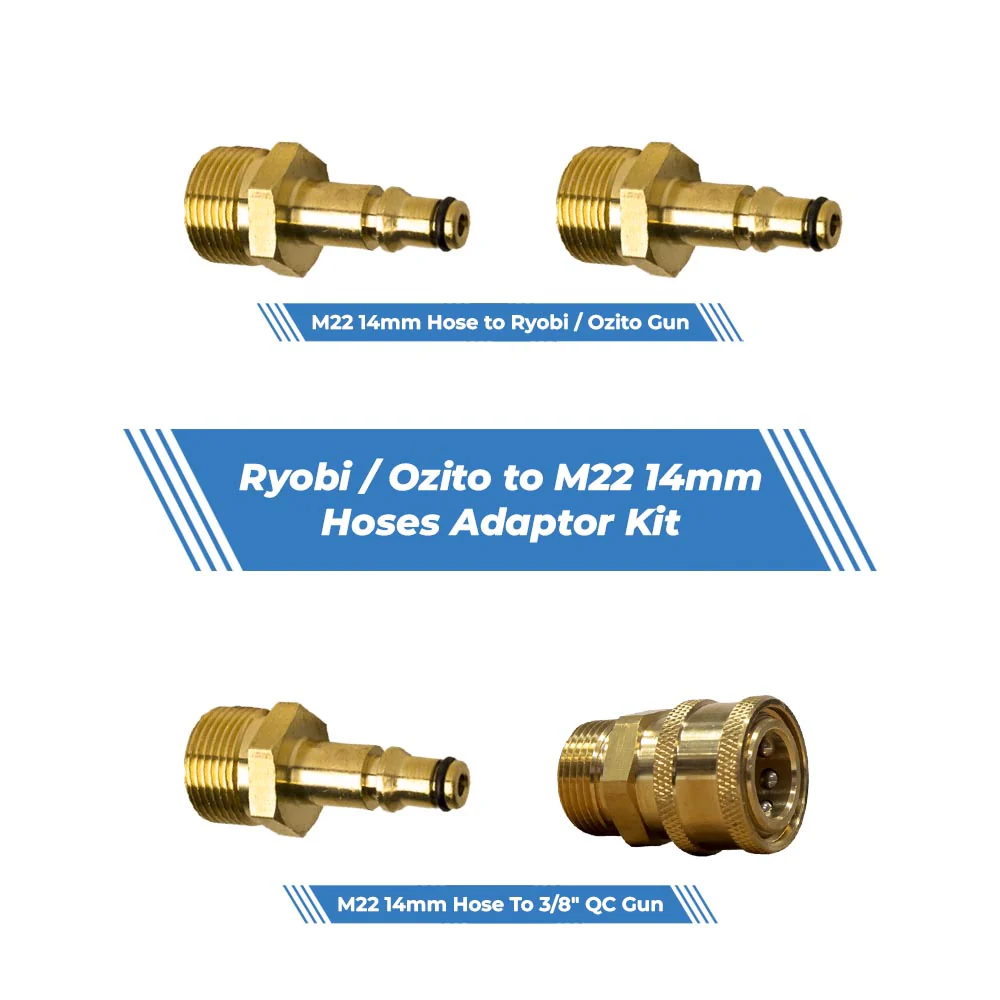 Waxit Pressure Washer Hose Fitting Kit | Ryobi / Ozito